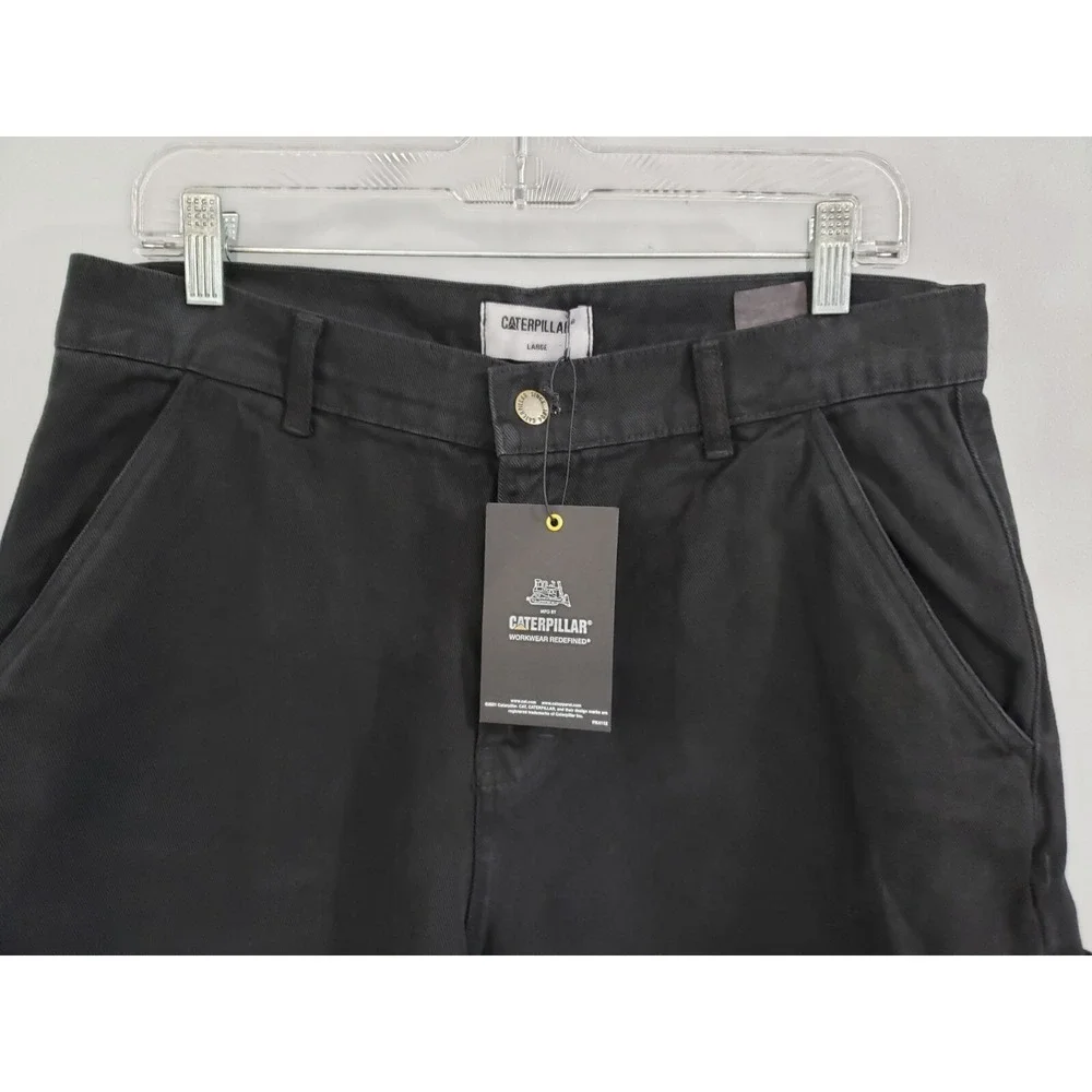 NWT Caterpillar Workwear Shorts Size LARGE Pitch Black CAT WORK  MENS CARPENTER